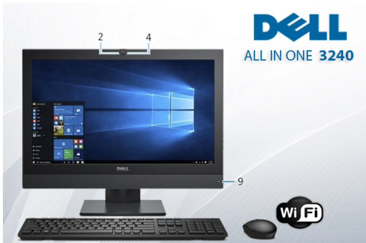 All in One Dell OptiPlex 3240, Core i3 Gen 6, 8GB, SSD 128G 22in LED IPS